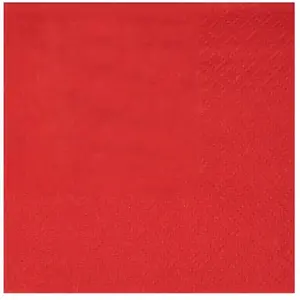 SANTEX Serviette Cocktail rouge 21 x 20 cm (x20) REF/7641Vendu parruedelafete