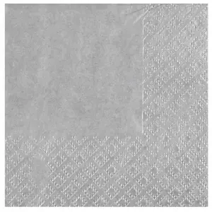 SANTEX Serviette Cocktail argentée métallisée 21 x 20 cm (x20) REF/7641Vendu parruedelafete
