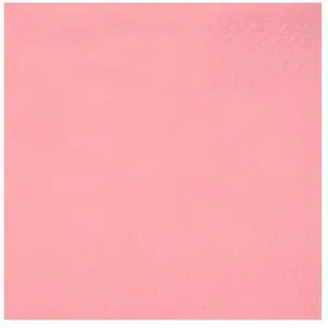 Lot de 25 petites Serviettes COCKTAIL 20x21cm, RoseVendu parruedelafete