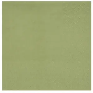 SANTEX Serviette Cocktail Vert Olive/Sauge 21 x 20 cm (x25) REF/7641Vendu parruedelafete