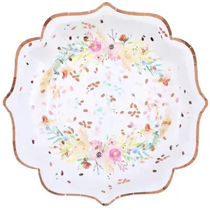 Comparateur de prix : Santex 10 Assiettes Carton Mariage Fleur 21CM Multicolore