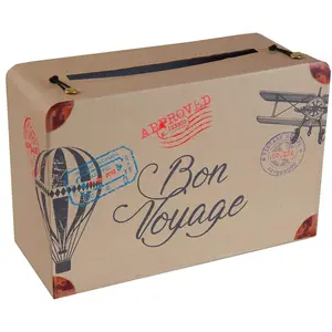 Santex urne tirelire bon voyage 24x16x10cm multicolore - chalayer 000738400000099 pas cher