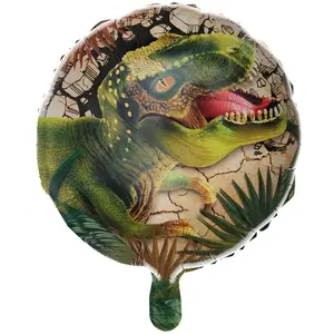 Comparateur de prix : RueDeLaFete Ballon aluminium rond 45 cm : Dinosaure