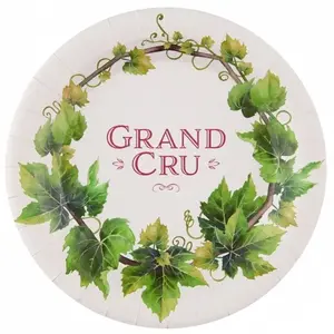 Paquet de 10 Assiettes Viticole 22,5 cmVendu parruedelafete