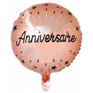 Comparateur de prix : Sachet de 1 Ballon alu Joyeux Anniversaire étincelant, Rose Gold