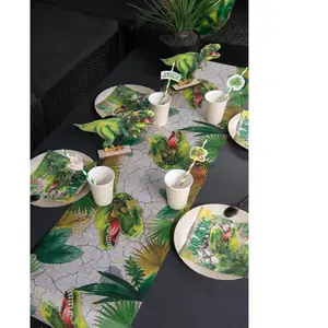Comparateur de prix : Santex CHEMIN DE TABLE INTISSÉ T-REX JURASSIC 30CMX5M