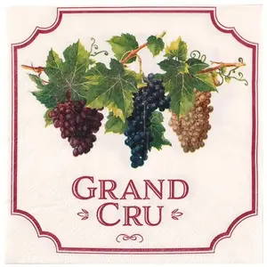 Comparateur de prix : SANTEX Serviette de table Viticole (x20) REF/7544 Thème vin, Vignoble, raisin, vigne...