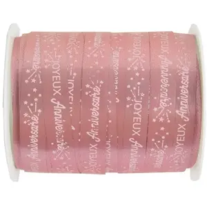 RueDeLaFete Bolduc Anniversaire Etincelant Rose Gold pas cher
