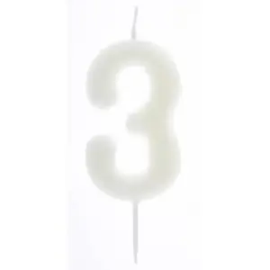 RueDeLaFete Bougie Phosphorescente, chiffre 3 pas cher