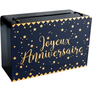 Santex Tirelire Anniversaire Bleue (x1) REF/5671 pas cher