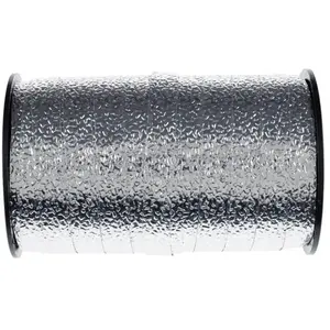 RueDeLaFete Bobine Bolduc Gaufré brillant 10mm x 25 m, Gaufré Argent pas cher