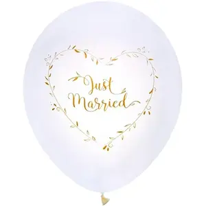SANTEX Sachet de 8 ballons Just Married métallisés or CH6261 3 pas cher