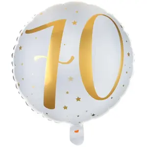 Comparateur de prix : Sachet de 1 ballon Alu blanc âge 70 ans