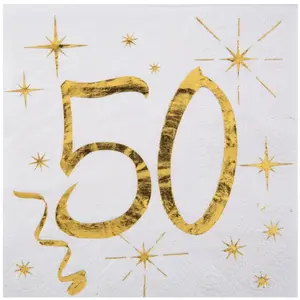 Comparateur de prix : Santex SERVIETTE 50 ANS METAL X20