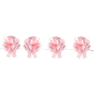 RueDeLaFete Sachet de 10 Guirlandes de noeuds 3m, Rose pas cher