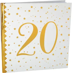 SANTEX Livre d'or - Joyeux Anniversaire - 20 ans - Blanc - Or - Multicolor pas cher
