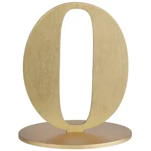 Comparateur de prix : Grand chiffre vertical déco 16cm, Chiffre 0 OR