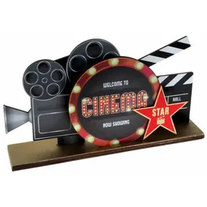 Comparateur de prix : Centre de table en bois Hollywood 20 x 13 cm - Multicolore
