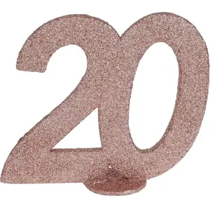SANTEX CHIFFRE Anniversaire Vertical déco, 20 pailleté Rose Gold pas cher