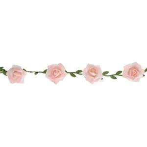SANTEX GUIRLANDE ROSES ARTIFICIELLES 5CM 1.2M ROSE Rose, Fuchsia