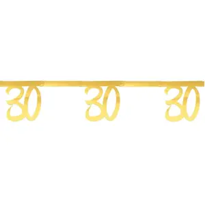Comparateur de prix : Banderole des âges métal or 30 ans