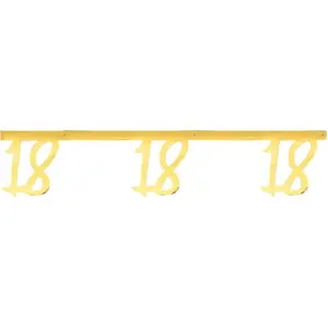 Banderole des âges métal or 18 ans