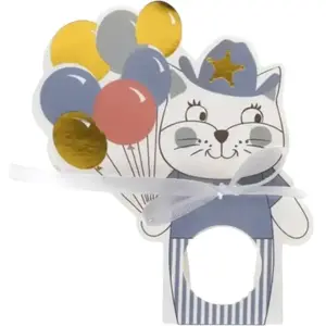 RueDeLaFete Lot de 6 ballotins Boîtes Kitty party, Bleu pas cher