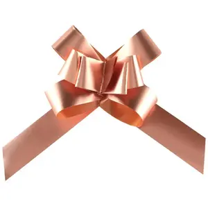 RueDeLaFete Sachet 20 petits Noeuds automatiques FLOWER, métallisé Rose Gold pas cher