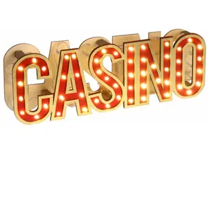 Comparateur de prix : Lampe LED - Santex - Casino - 30 cm - Jaune - Métal
