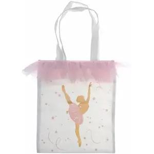 RueDeLaFete Grand Sac en coton Ballerine 37cm pas cher