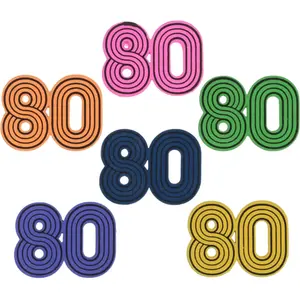 Santex Confettis de table - Multicolore - Années 80 - Bois - 3x3 cm - 10 pièces pas cher