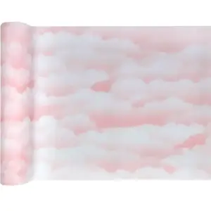 Santex Chemin de table nuage rose pale 5m pas cher