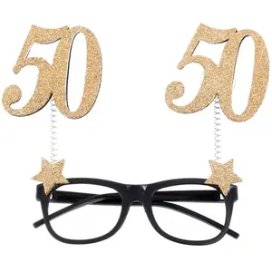 RueDeLaFete Lunettes âge pailleté 50 ans pas cher