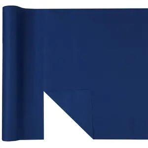RueDeLaFete Chemin de table AIRLAID luxe 40cm x 4m80, Bleu Roy (rouleau) pas cher