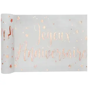 Comparateur de prix : Santex mariage chemin de table anniversaire 28cmx3m or rose - chalayer 000566800300020