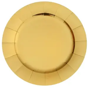 Santex Lot de 10 Sous-assiettes brillantes 33cm, Or RDF-7057-or pas cher
