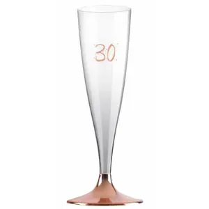 Comparateur de prix : Sachet de 6 Flûtes pied ROSE GOLD âge 30 ans