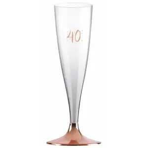 Comparateur de prix : Sachet de 6 Flûtes pied ROSE GOLD âge 40 ans