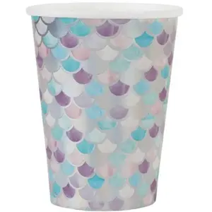Comparateur de prix : Sachet de 10 Gobelets Sirène irisés multicolores