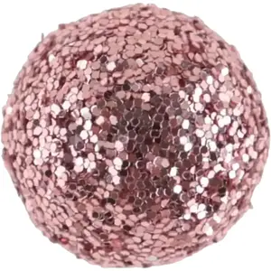 RueDeLaFete Sachet de 50 mini-Boules pailletées 1cm, Rose Gold pas cher