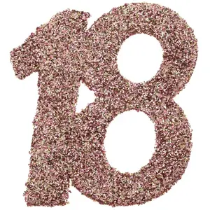 SANTEX Confettis de table anniversaire 18 ans rose gold pailleté (x6) REF/7306 pas cher