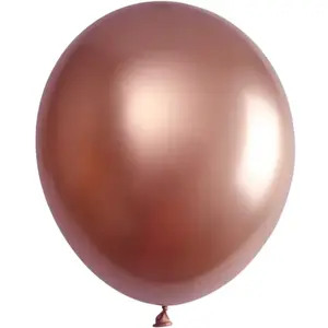 RueDeLaFete Sachet de 6 Ballons métallisés latex 30cm, Rose Gold pas cher