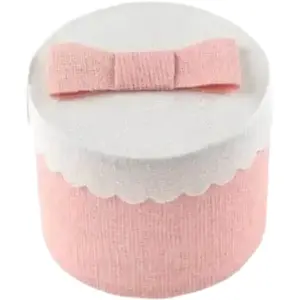 RueDeLaFete SANTEX 6920-5, Sachet de 4 petites Boîtes rondes 5 cm, naturel et rose pas cher