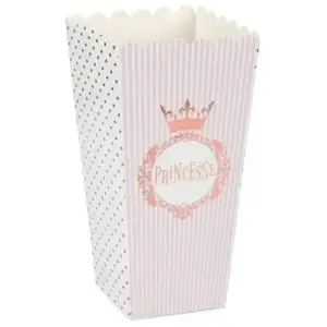 Comparateur de prix : Santex mariage 8 BOÎTES À POP-CORN PRINCESSE 6X8X17CM ROSE GOLD Rose