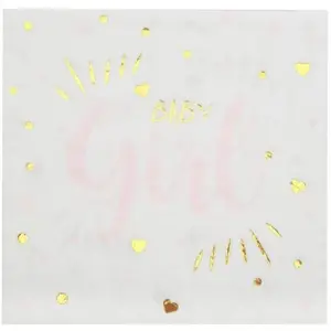 Comparateur de prix : Santex 20 SERVIETTES PAPIER BABY SHOWER GIRL 33CM ROSE