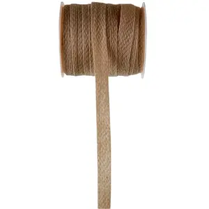 RueDeLaFete Ruban naturel Coton 10 mm Chocolat pas cher