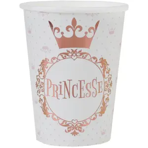 Comparateur de prix : Santex 10 Gobelets Carton Couronne Princesse 27cl Rose Gold