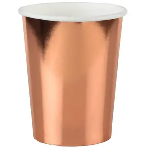 Comparateur de prix : Sachet de 10 Gobelets métallisés brillants, Rose Gold