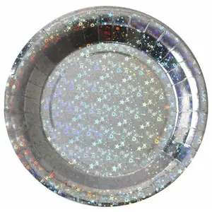 Comparateur de prix : SANTEX 7189-4, Sachet de 10 Assiettes Etincelantes métal Argent