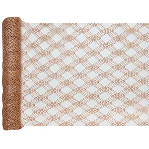 RueDeLaFete Chemin de table Lurex losanges, Rose Gold pas cher